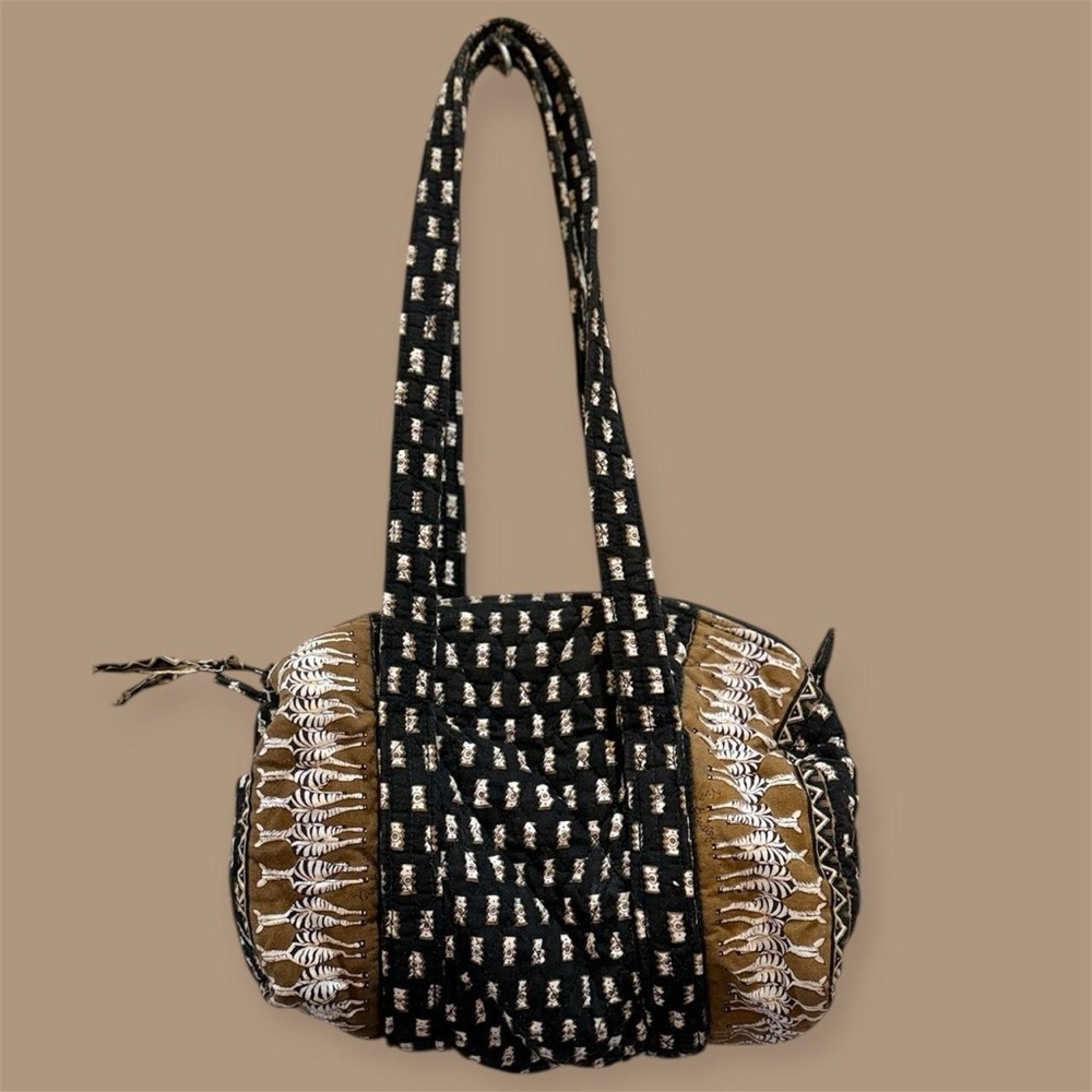 Verabradley Black and Brown Patterned Women's Bag